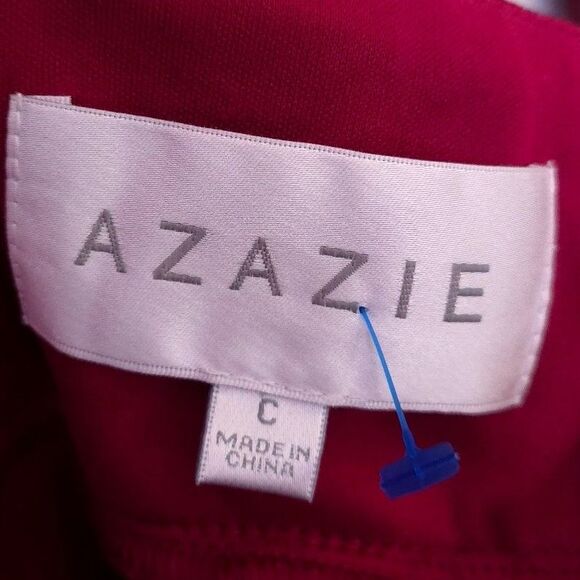 Azazie Red Velvet Corset Jumpsuit Tank Wide Leg Date Romance Wedding Bridesmaid - Picture 7 of 13